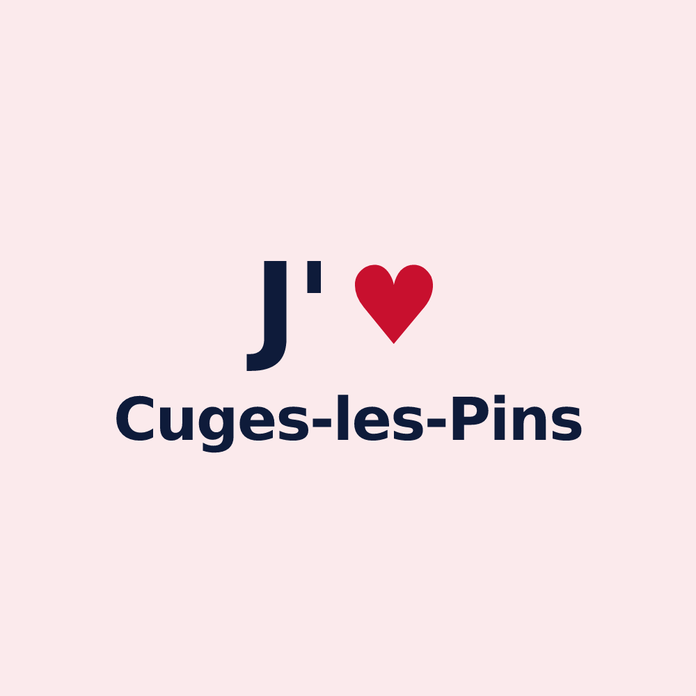 Magnet personnalisé Cuges-les-Pins — design « J'aime Cuges-les-Pins » imprimé sur le magnet