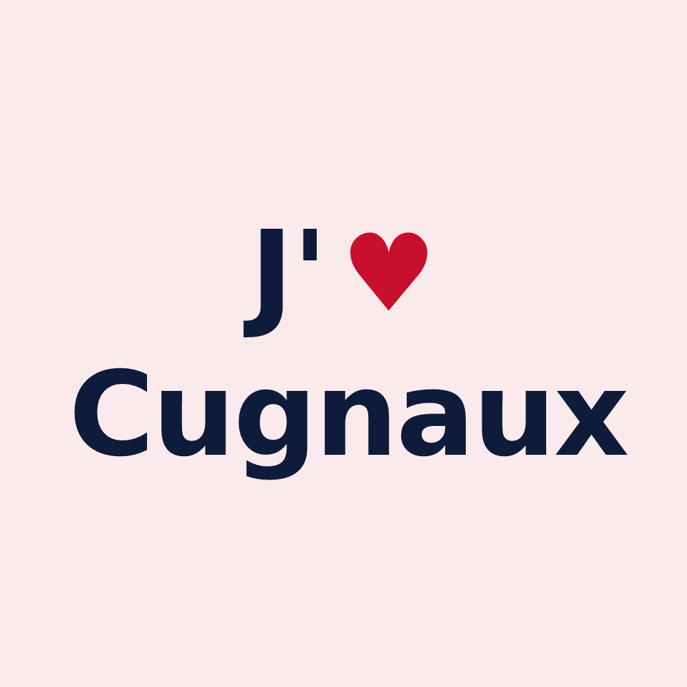 Magnet personnalisé Cugnaux — design J'aime Cugnaux