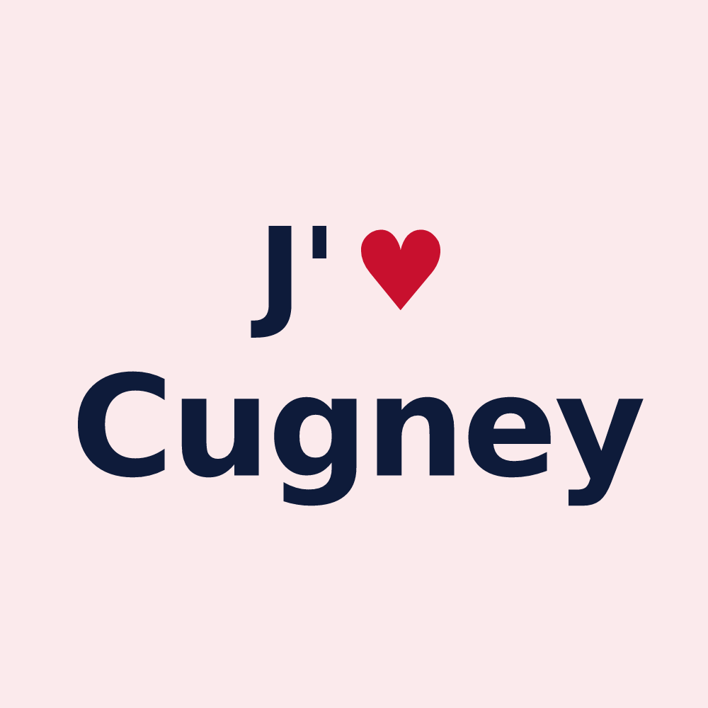 Magnet personnalisé Cugney — design J'aime Cugney