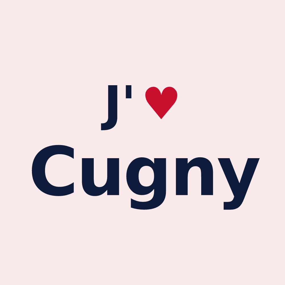 Magnet personnalisé Cugny — design J'aime Cugny