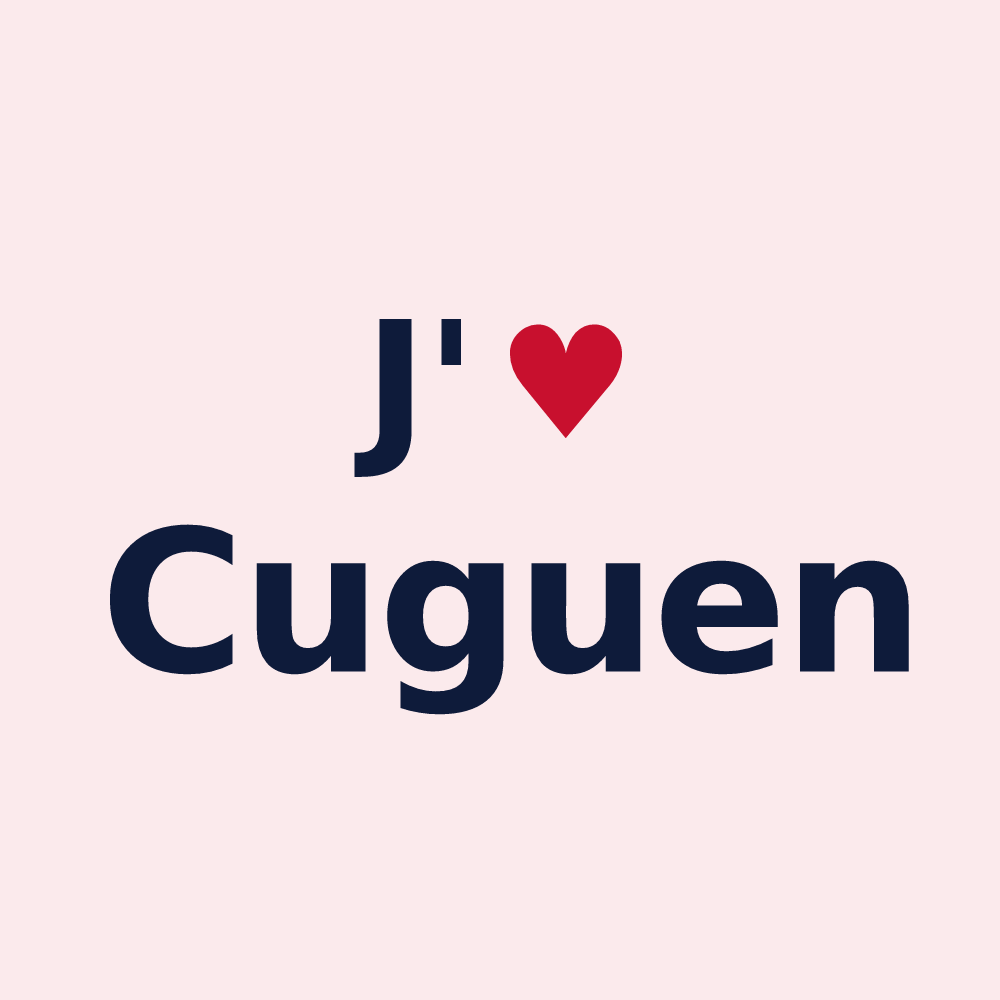 Magnet personnalisé Cuguen — design J'aime Cuguen