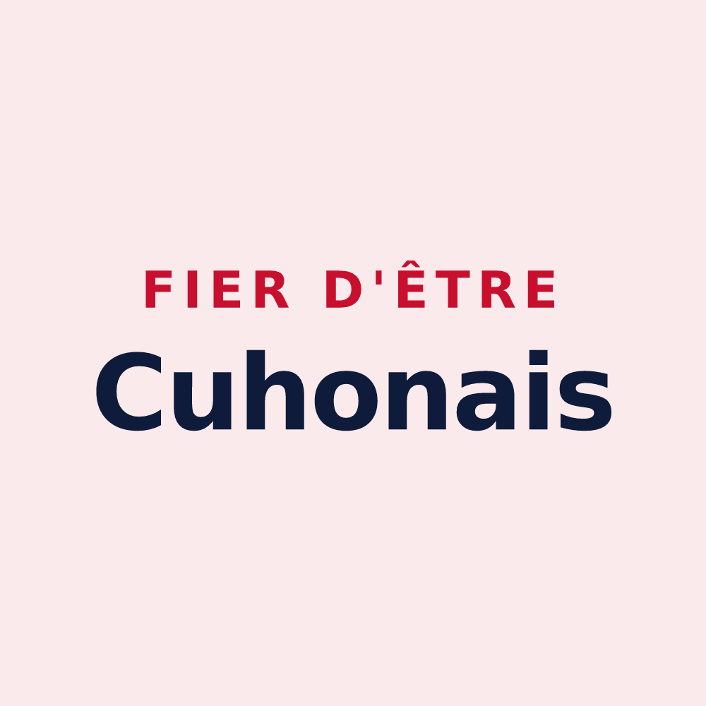Magnet « Fier d'être Cuhonais » — design pour Cuhon