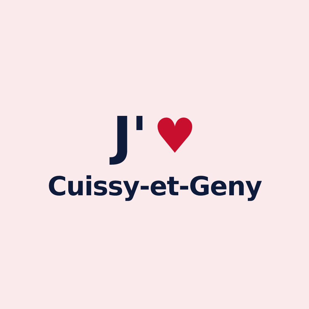 Magnet personnalisé Cuissy-et-Geny — design J'aime Cuissy-et-Geny