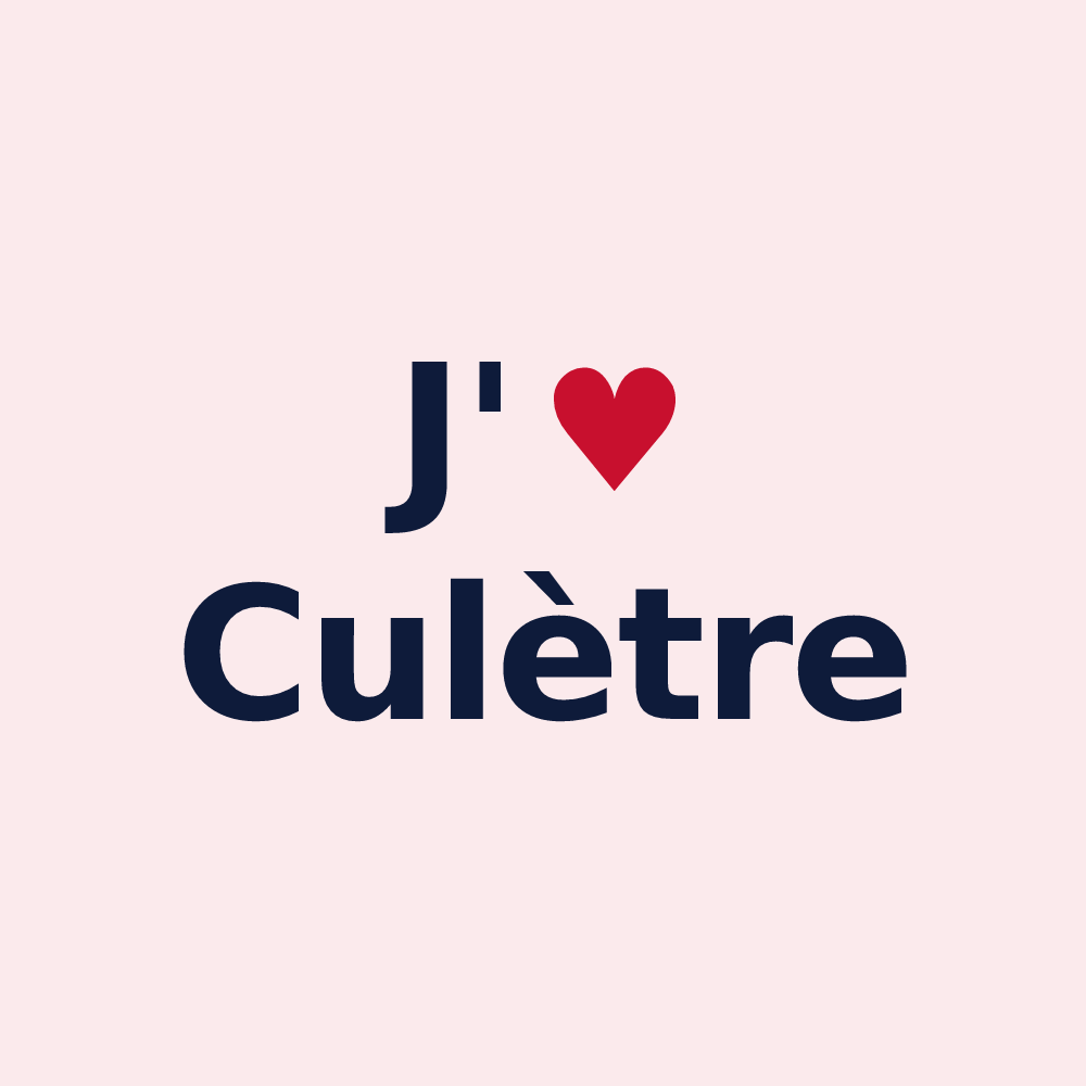 Magnet personnalisé Culètre — design « J'aime Culètre » imprimé sur le magnet