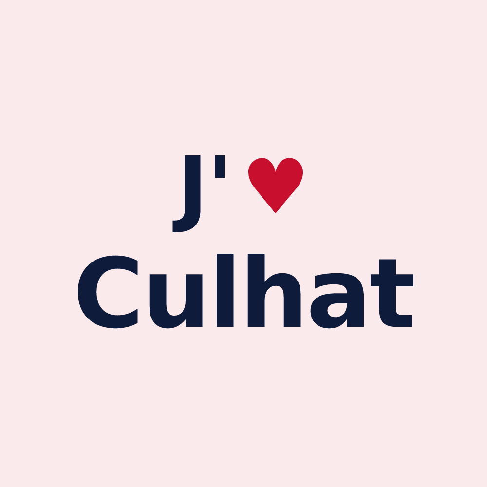 Magnet personnalisé Culhat — design J'aime Culhat