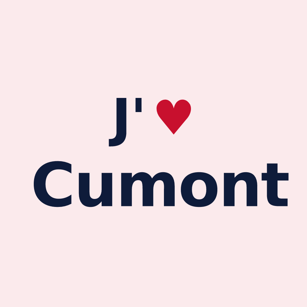 Magnet personnalisé Cumont — design J'aime Cumont