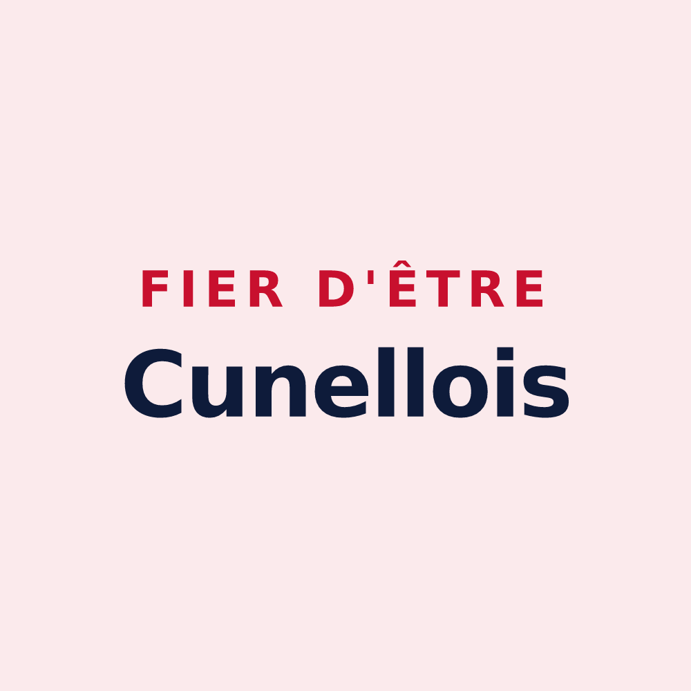 Magnet « Fier d'être Cunellois » — design pour Cunel