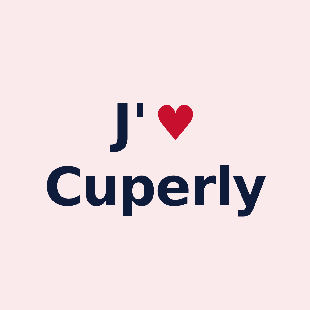 Magnet personnalisé Cuperly — design J'aime Cuperly
