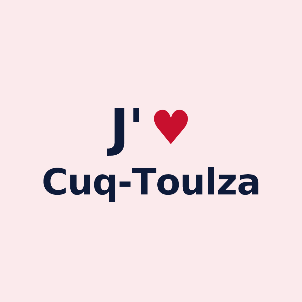 Magnet personnalisé Cuq-Toulza — design J'aime Cuq-Toulza
