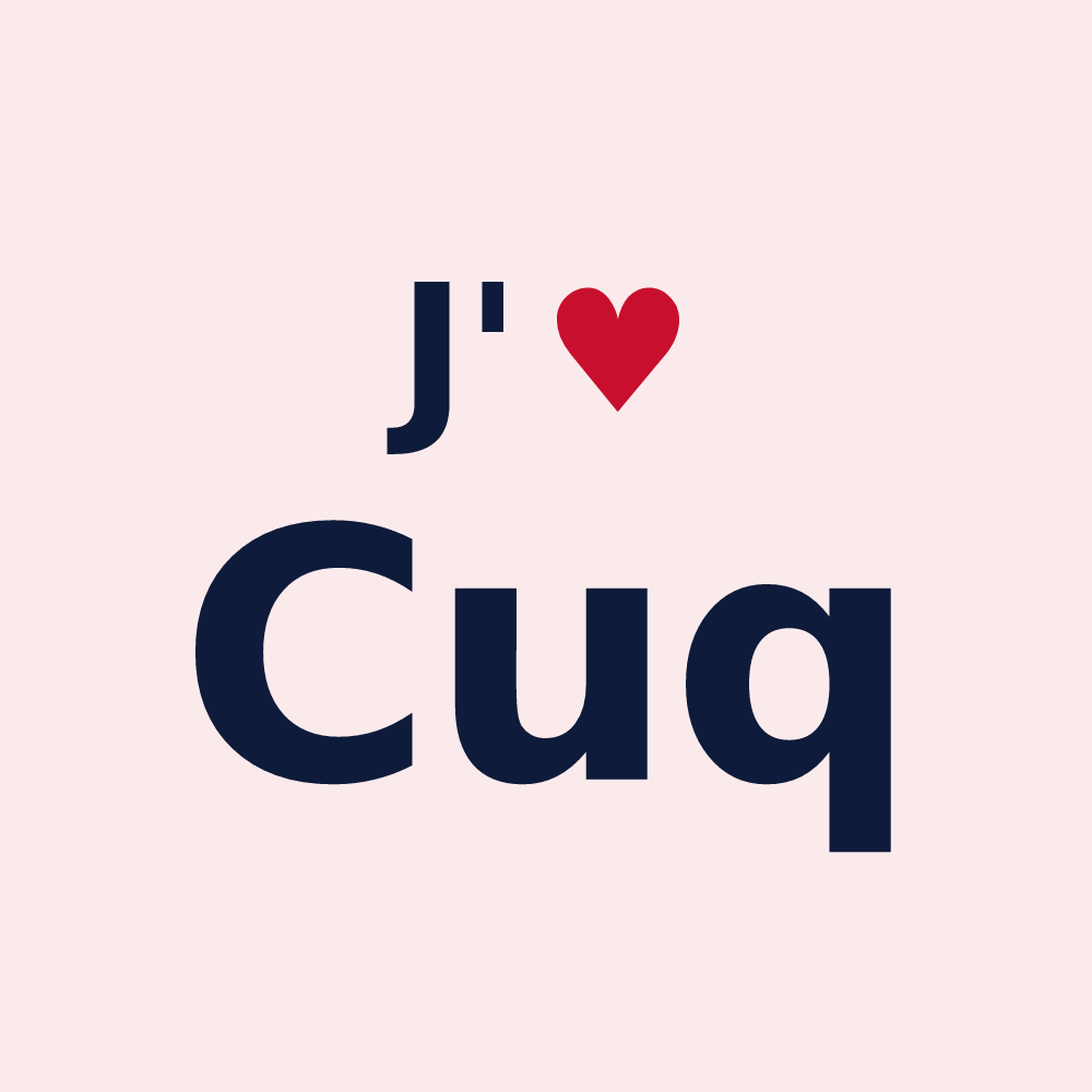 Magnet personnalisé Cuq — design J'aime Cuq