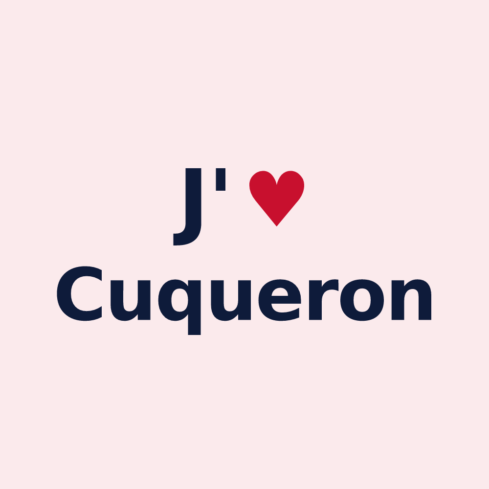 Magnet personnalisé Cuqueron — design J'aime Cuqueron