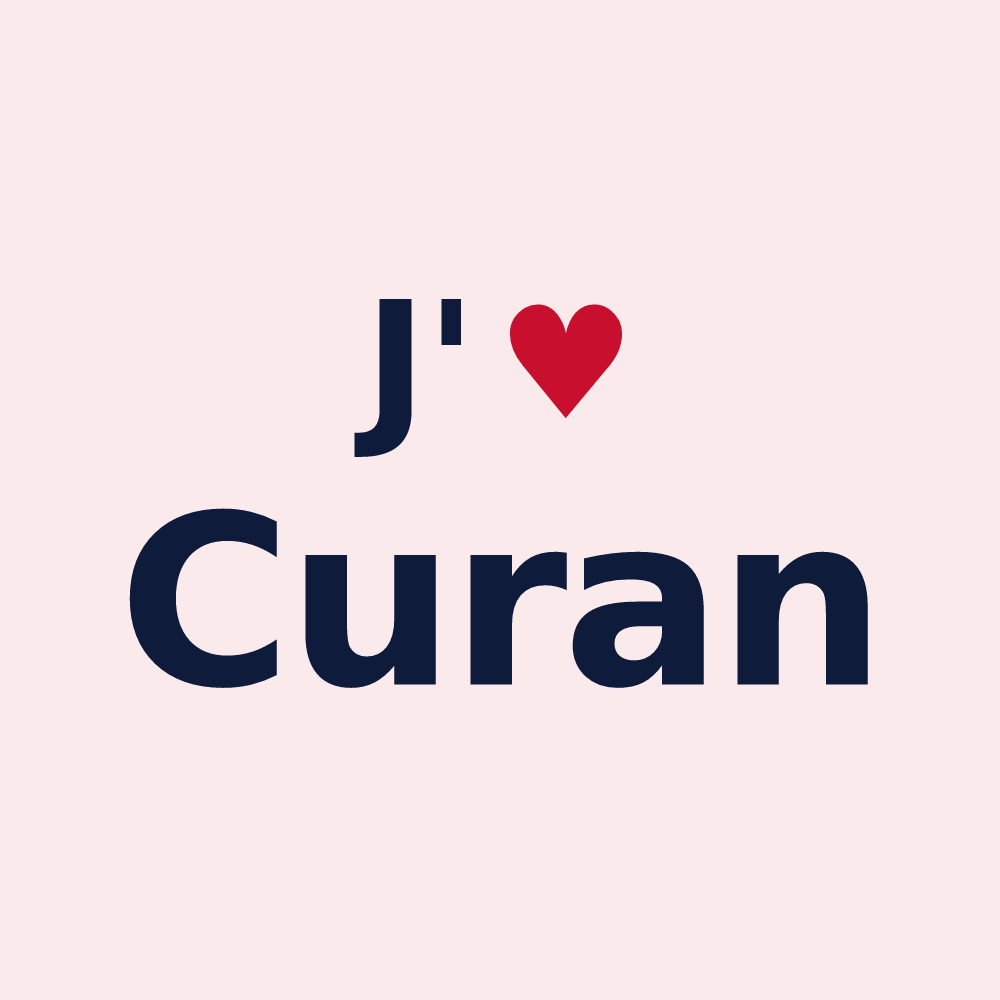 Magnet personnalisé Curan — design J'aime Curan