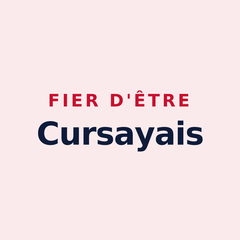 Magnet « Fier d'être Cursayais » — design pour Curçay-sur-Dive