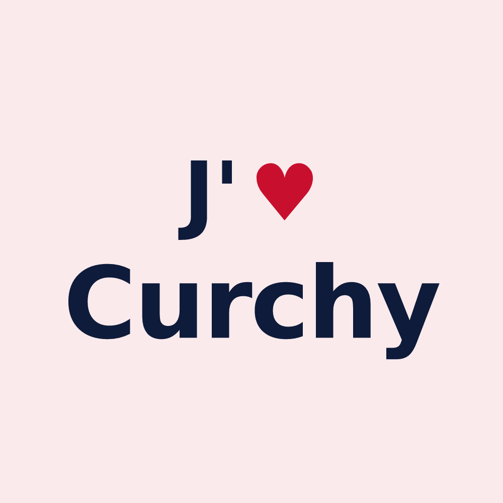 Magnet personnalisé Curchy — design J'aime Curchy