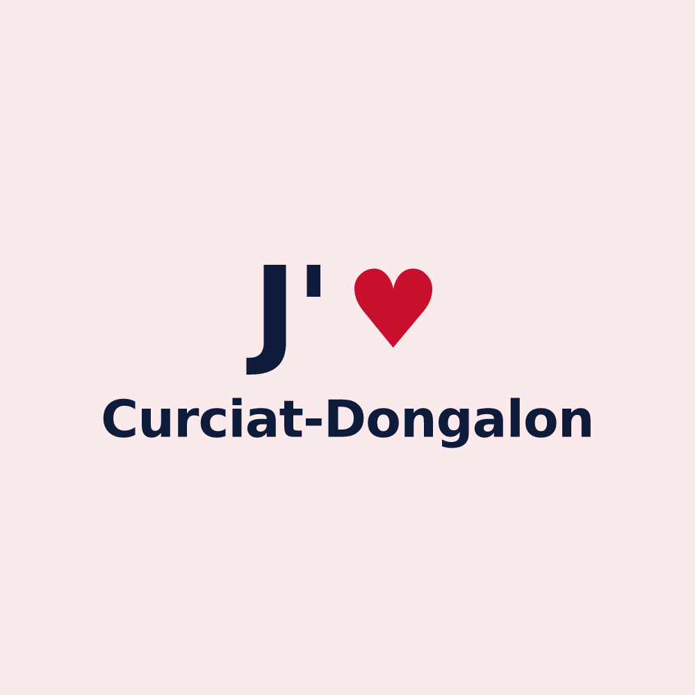 Magnet personnalisé Curciat-Dongalon — design J'aime Curciat-Dongalon
