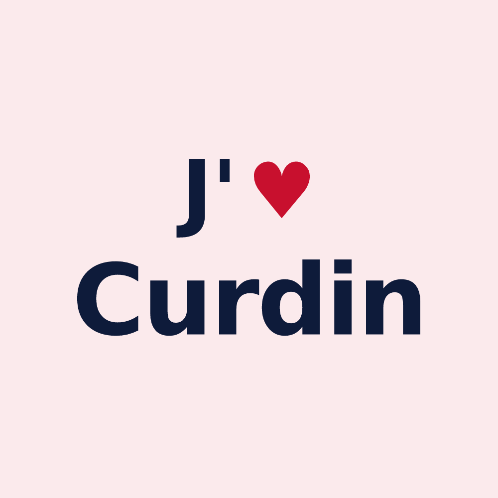 Magnet personnalisé Curdin — design J'aime Curdin