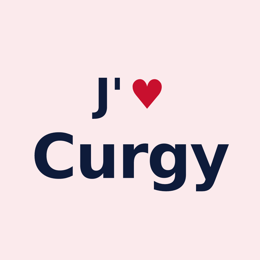 Magnet personnalisé Curgy — design J'aime Curgy