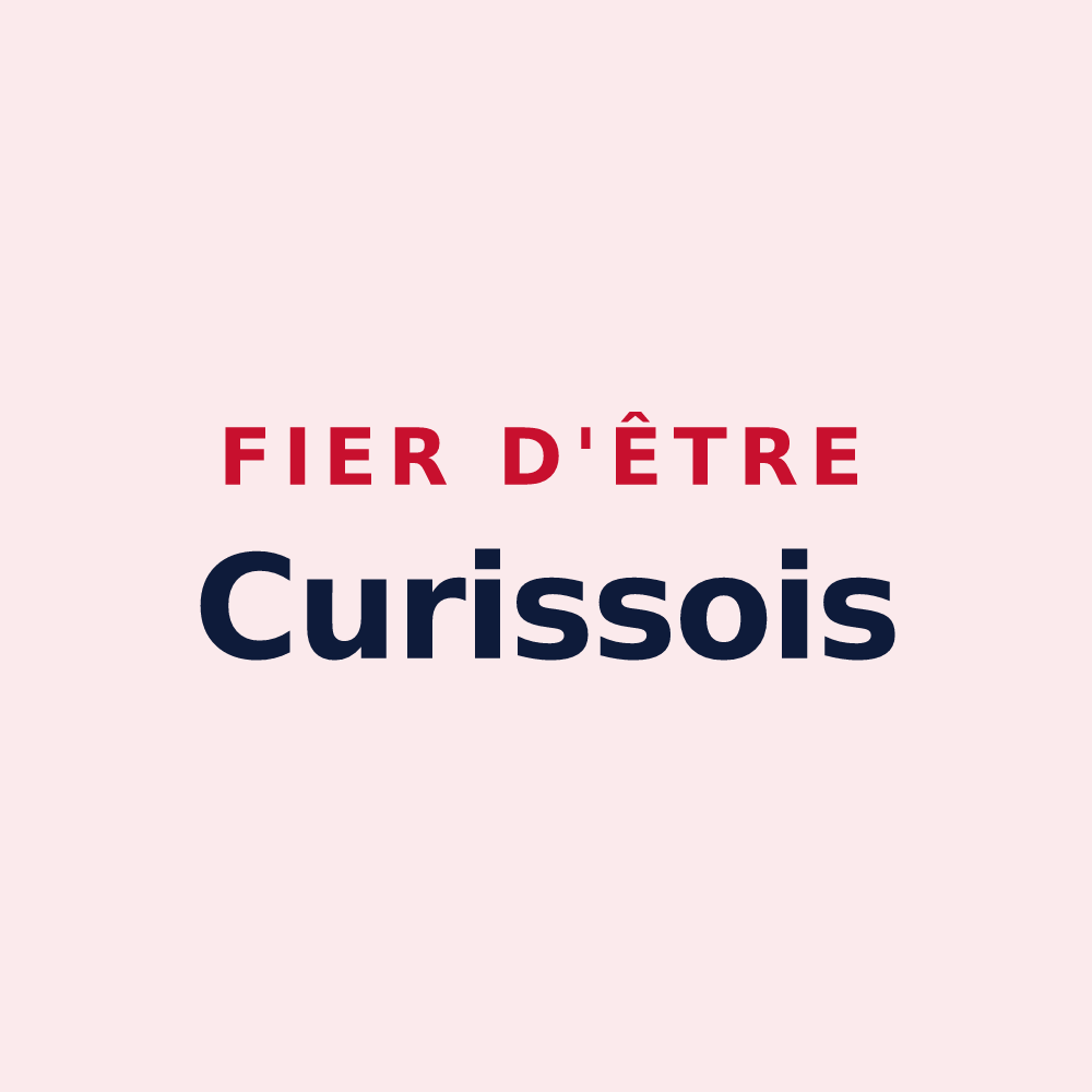 Magnet « Fier d'être Curissois » — design pour Curis-au-Mont-d'Or