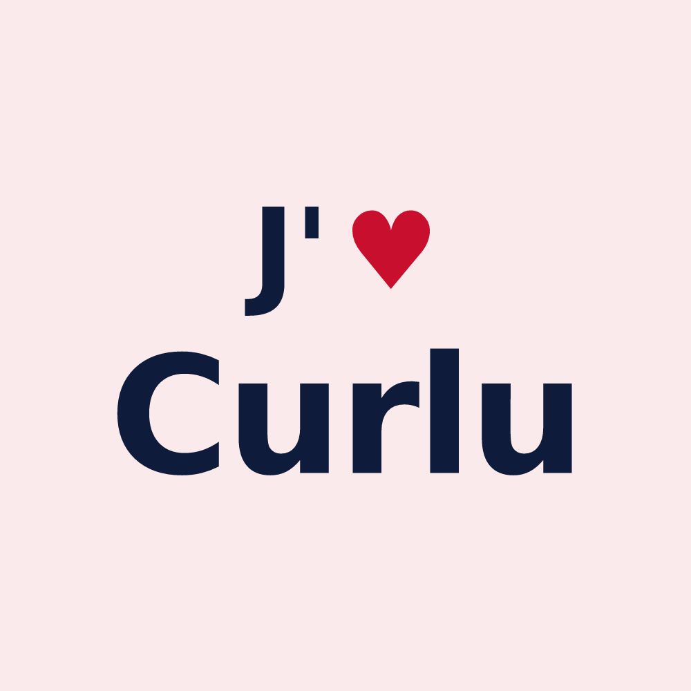 Magnet personnalisé Curlu — design J'aime Curlu