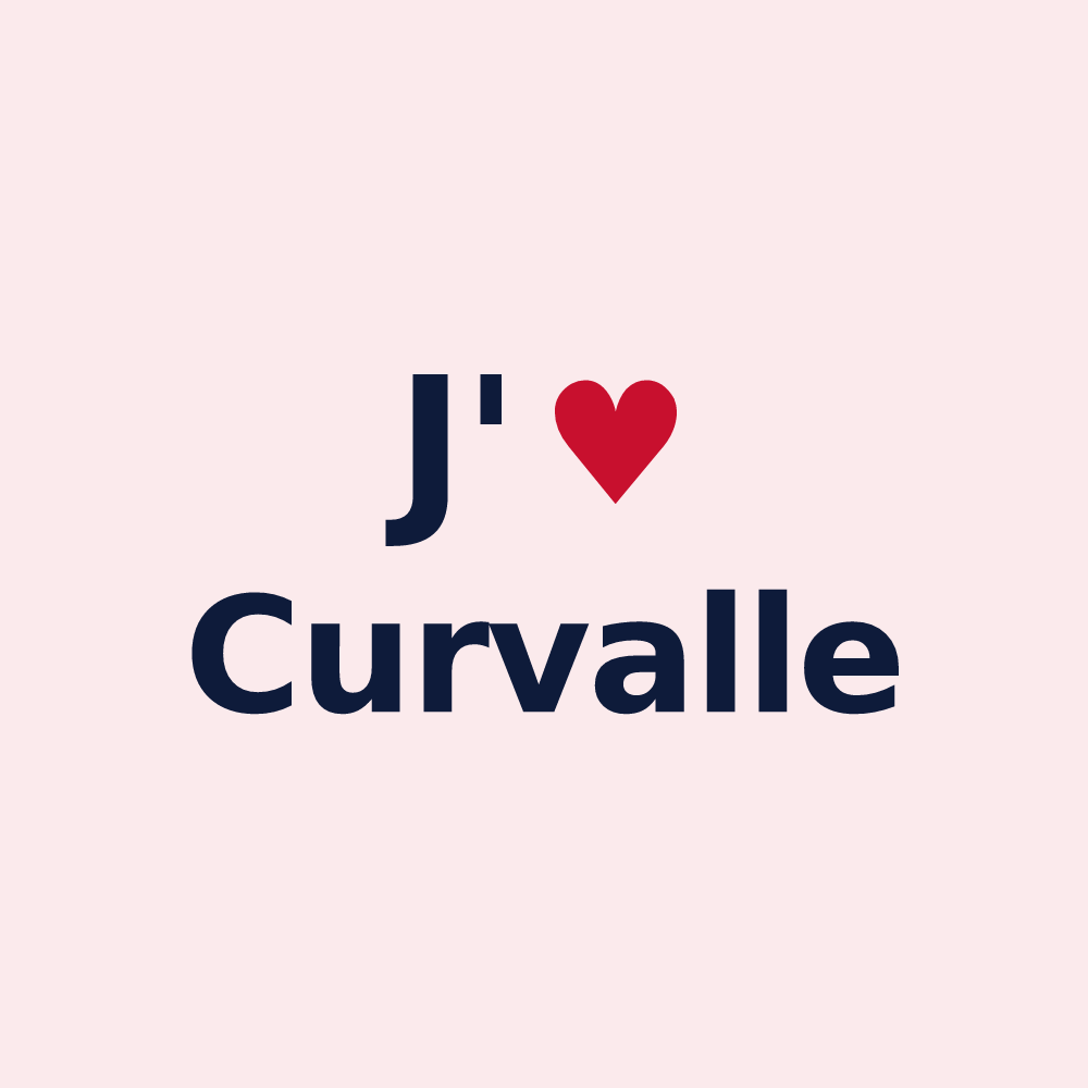 Magnet personnalisé Curvalle — design J'aime Curvalle