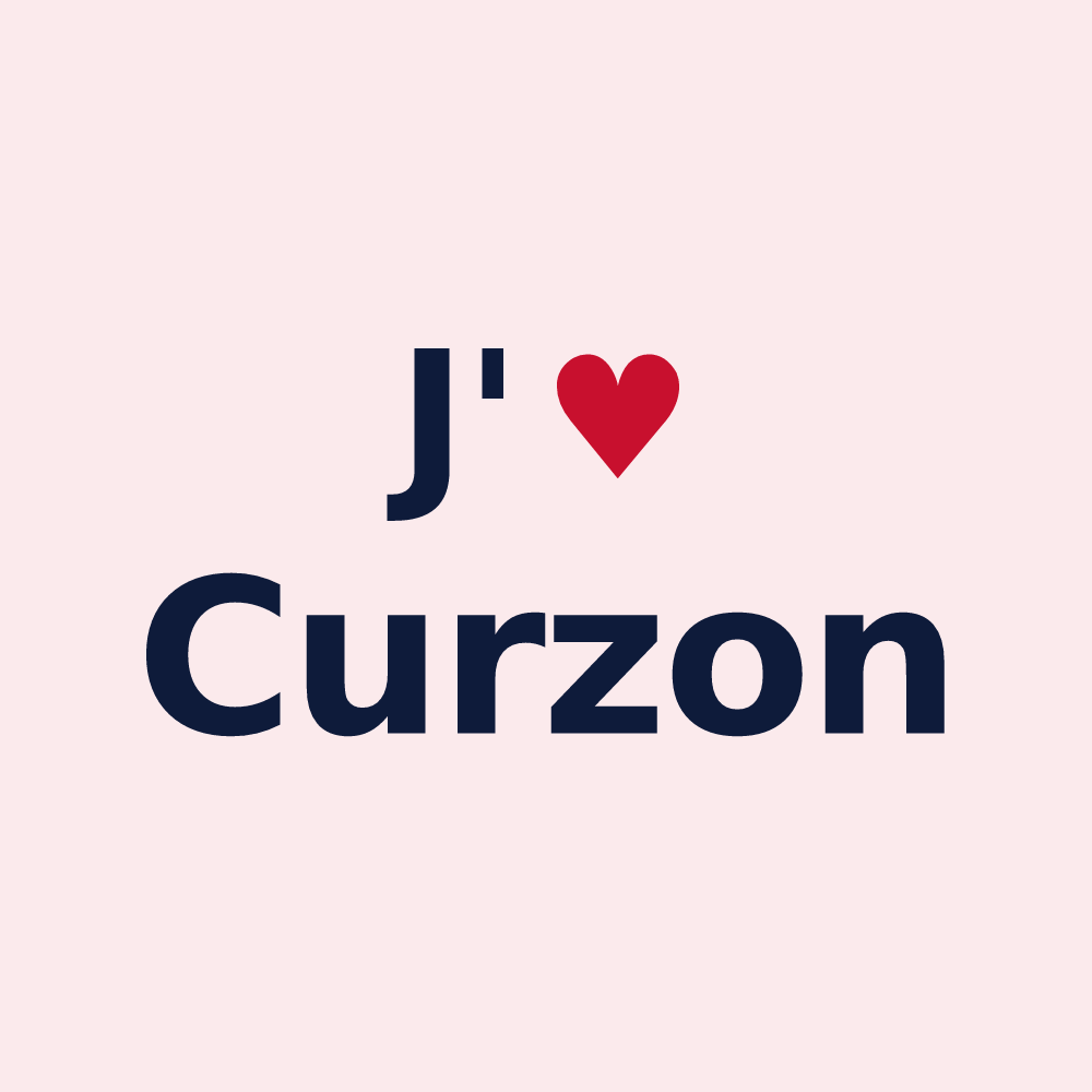Magnet personnalisé Curzon — design J'aime Curzon