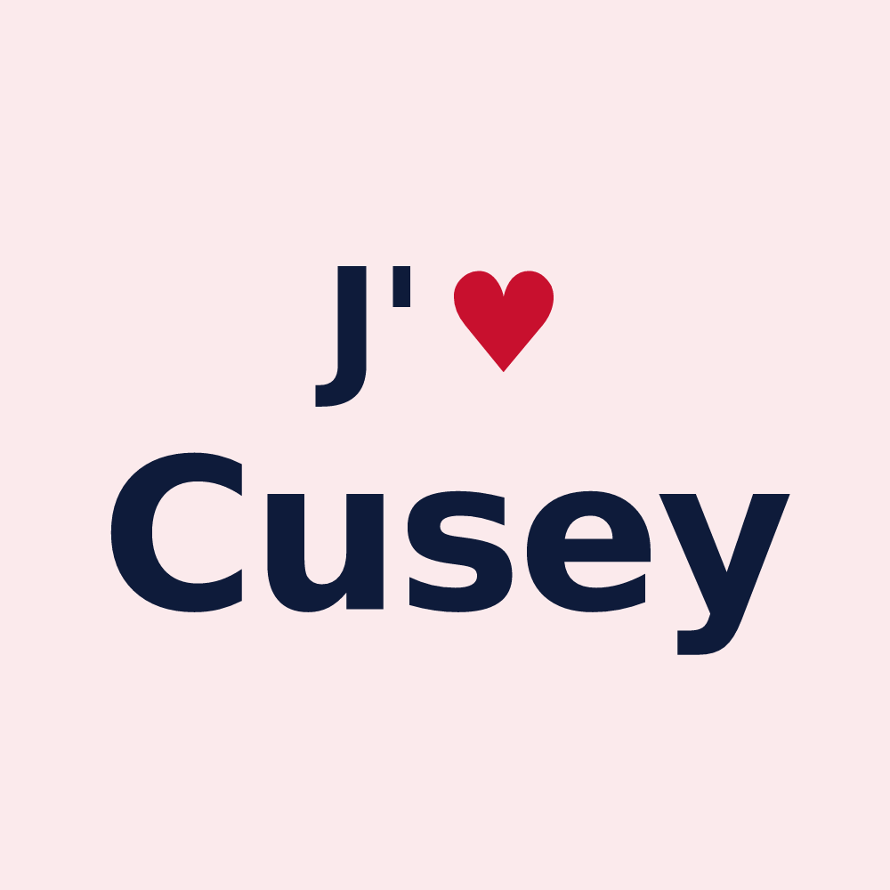 Magnet personnalisé Cusey — design J'aime Cusey