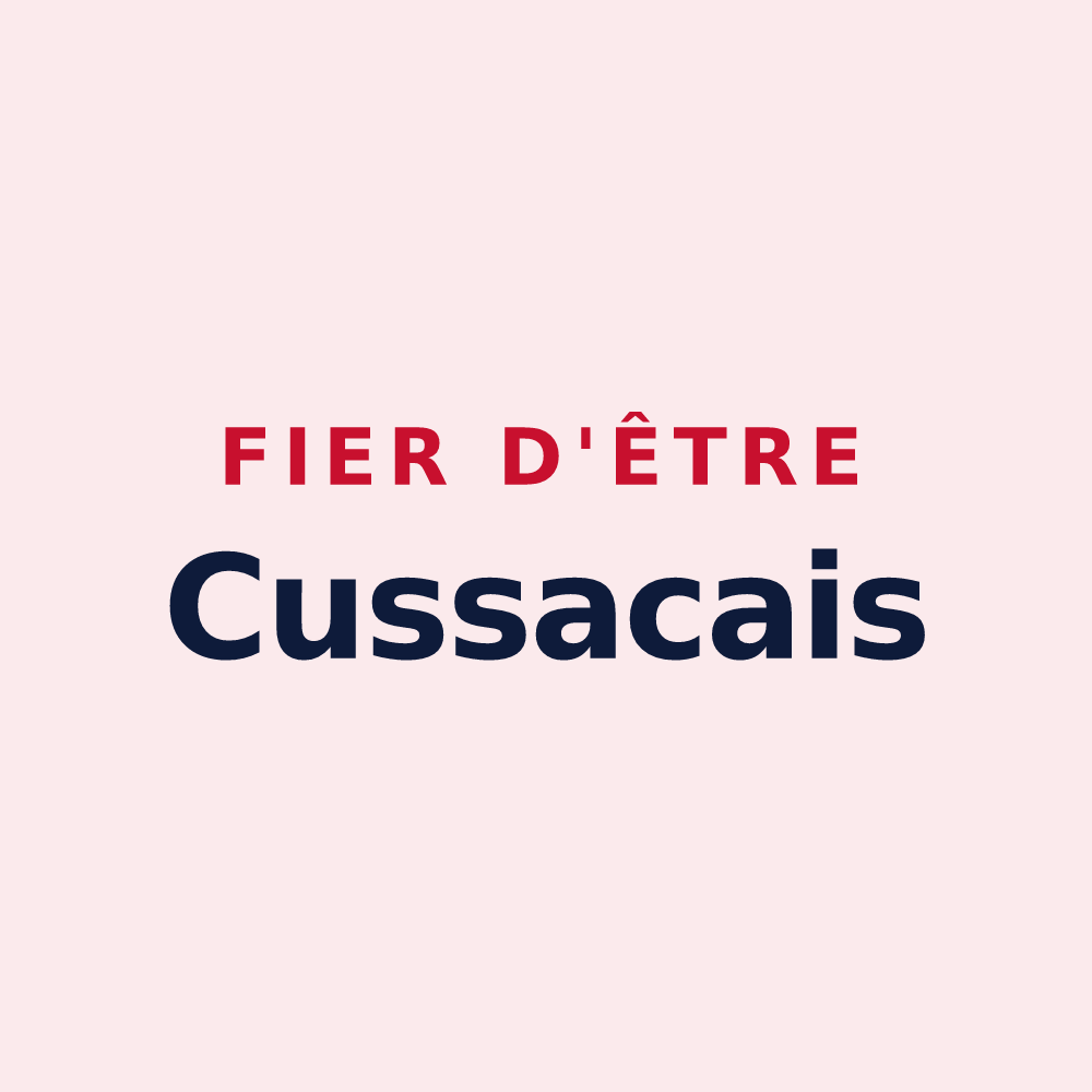 Magnet « Fier d'être Cussacais » — design pour Cussac-Fort-Médoc