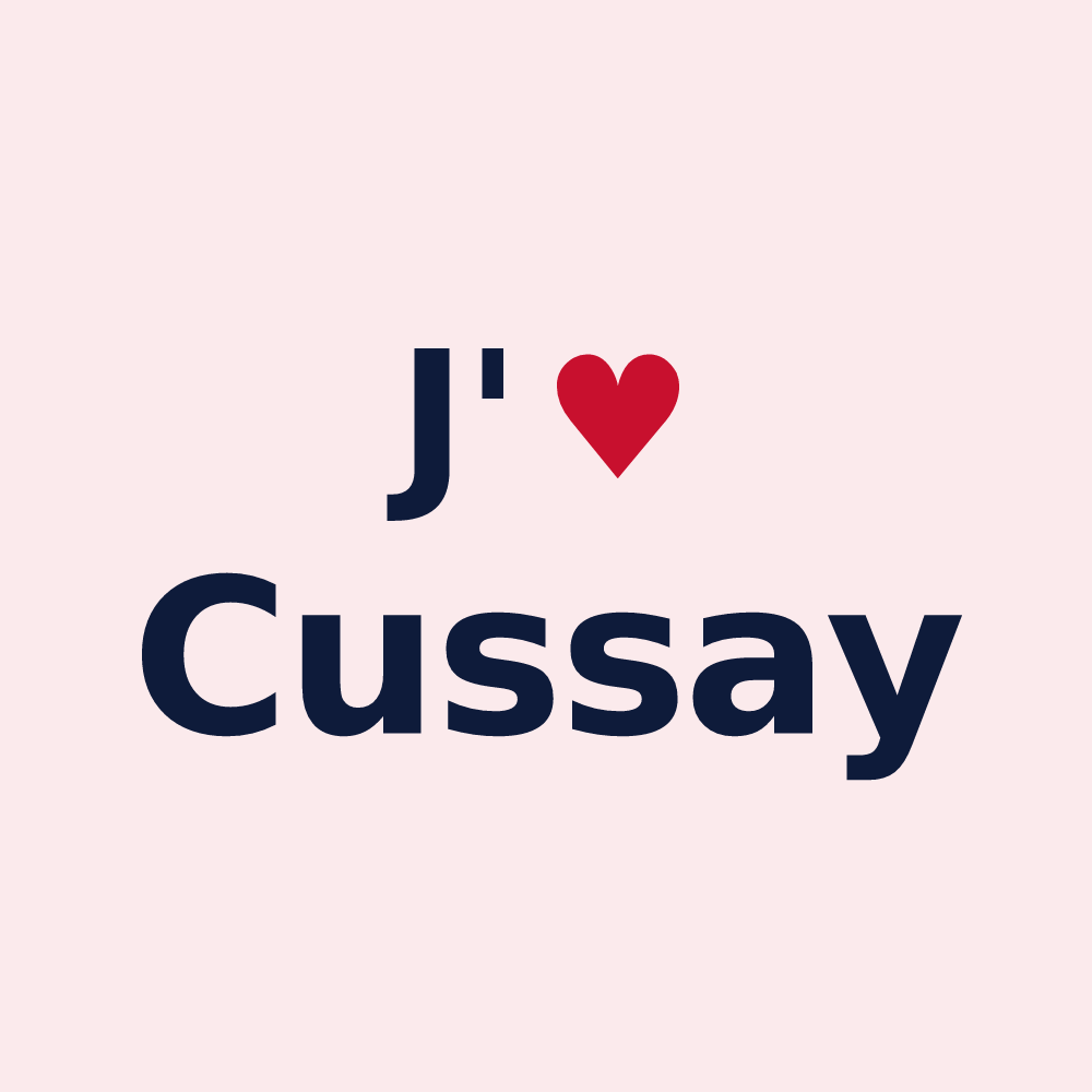 Magnet personnalisé Cussay — design J'aime Cussay