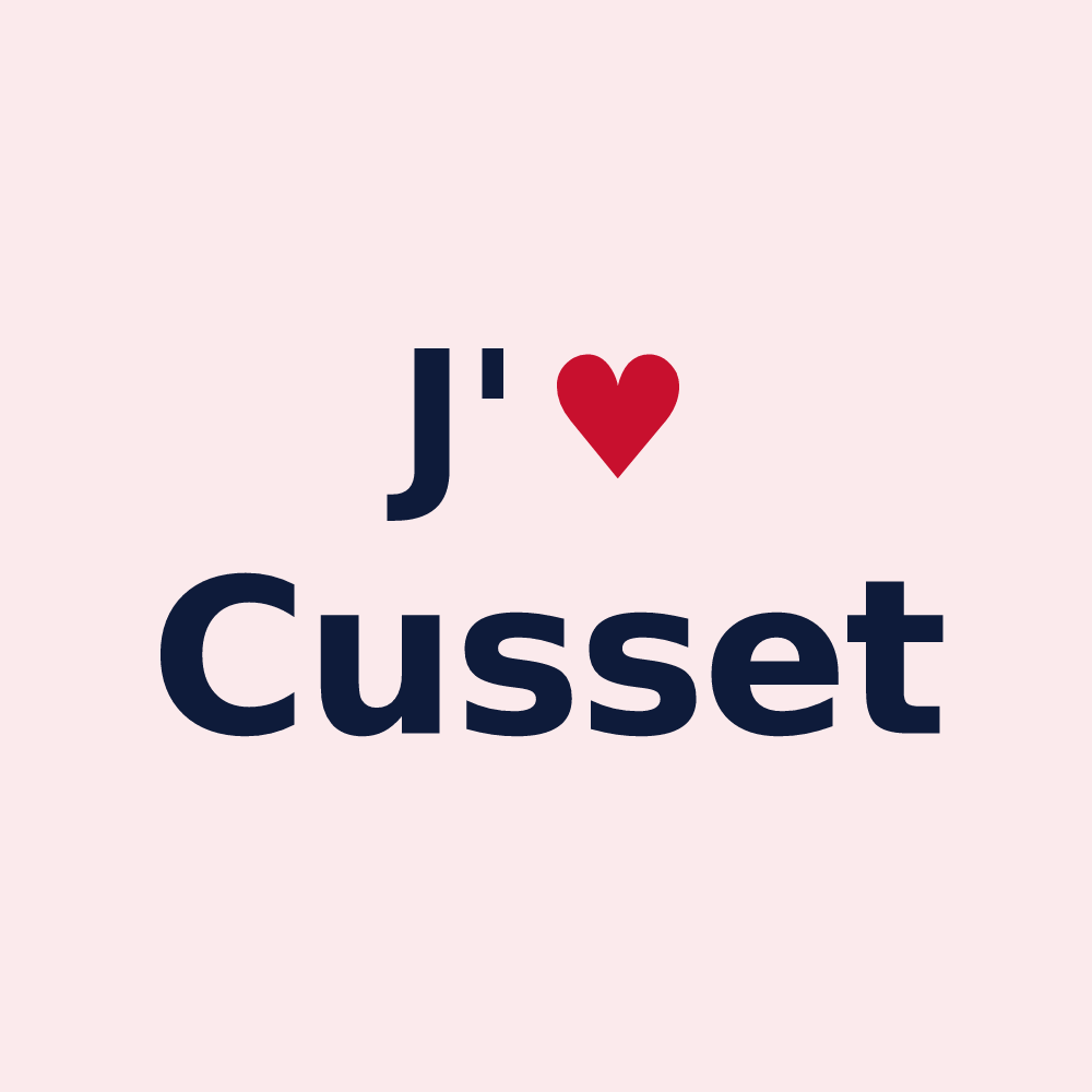 Magnet personnalisé Cusset — design J'aime Cusset