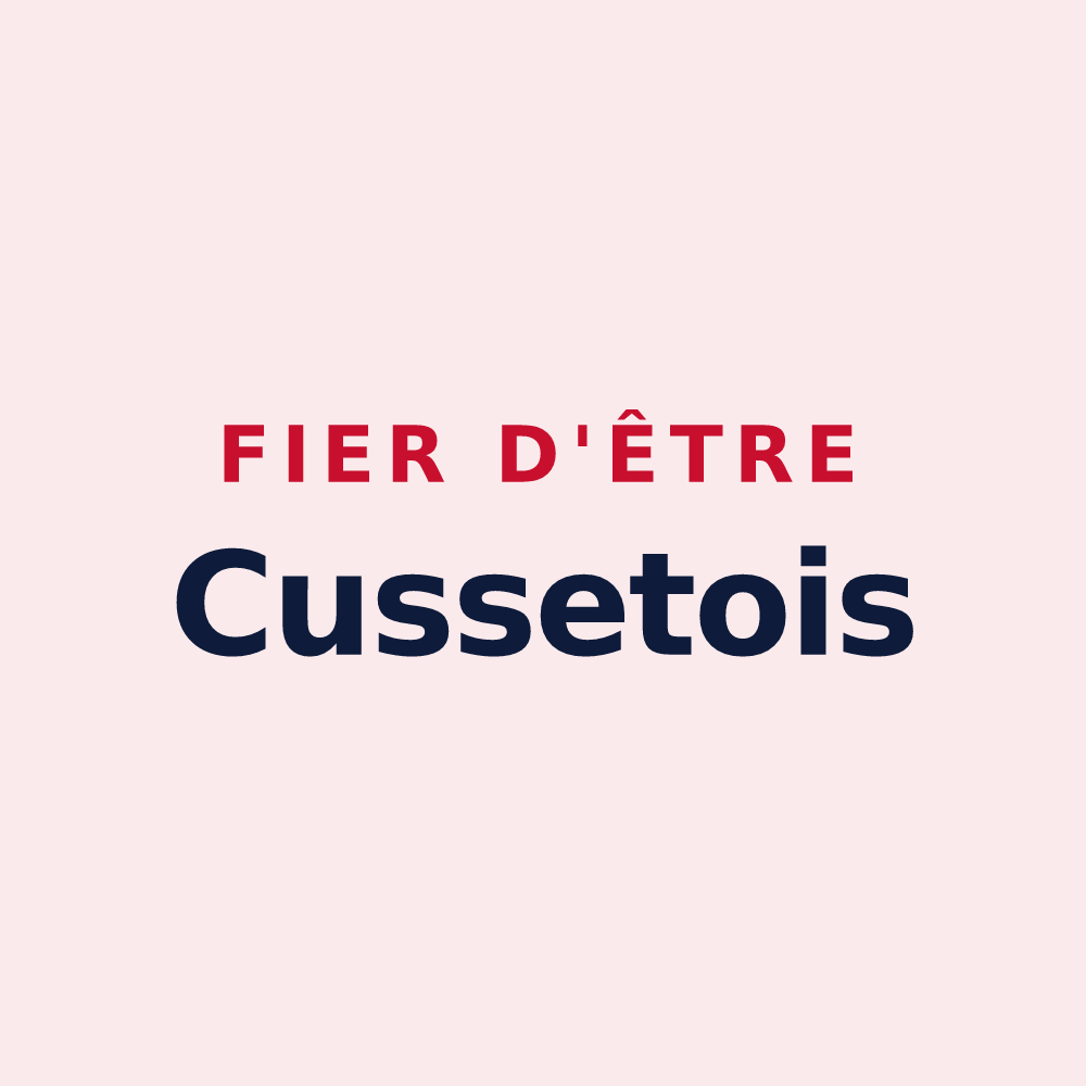 Magnet « Fier d'être Cussetois » — design pour Cussey-sur-Lison