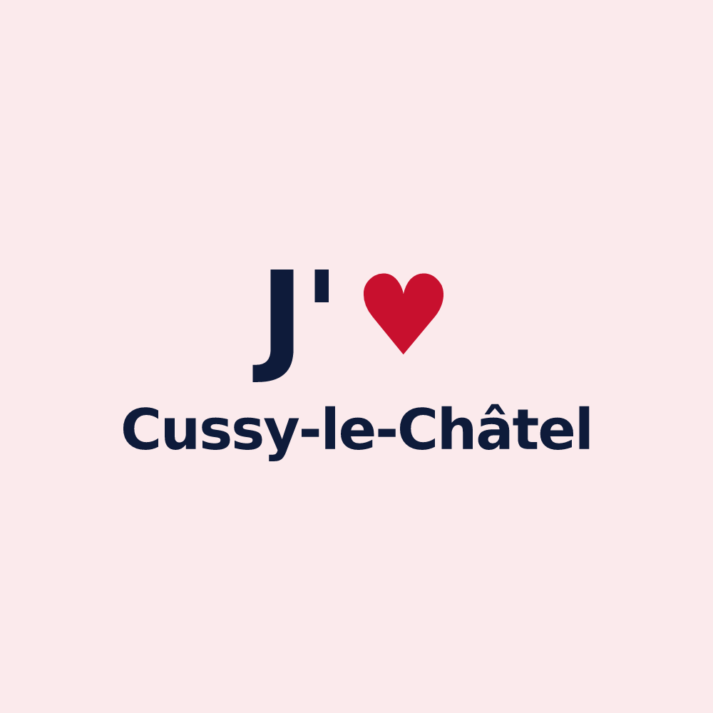 Magnet personnalisé Cussy-le-Châtel — design J'aime Cussy-le-Châtel