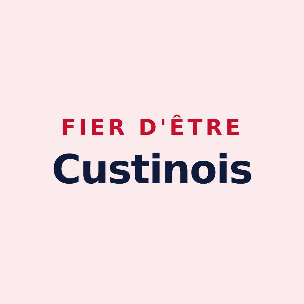 Magnet « Fier d'être Custinois » — design pour Custines