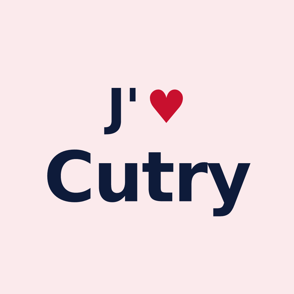 Magnet personnalisé Cutry — design « J'aime Cutry » imprimé sur le magnet