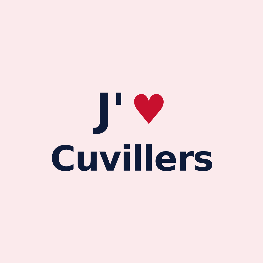 Magnet personnalisé Cuvillers — design J'aime Cuvillers