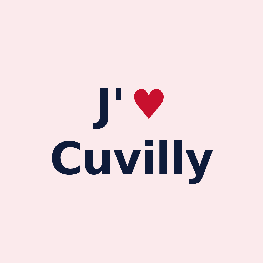 Magnet personnalisé Cuvilly — design J'aime Cuvilly