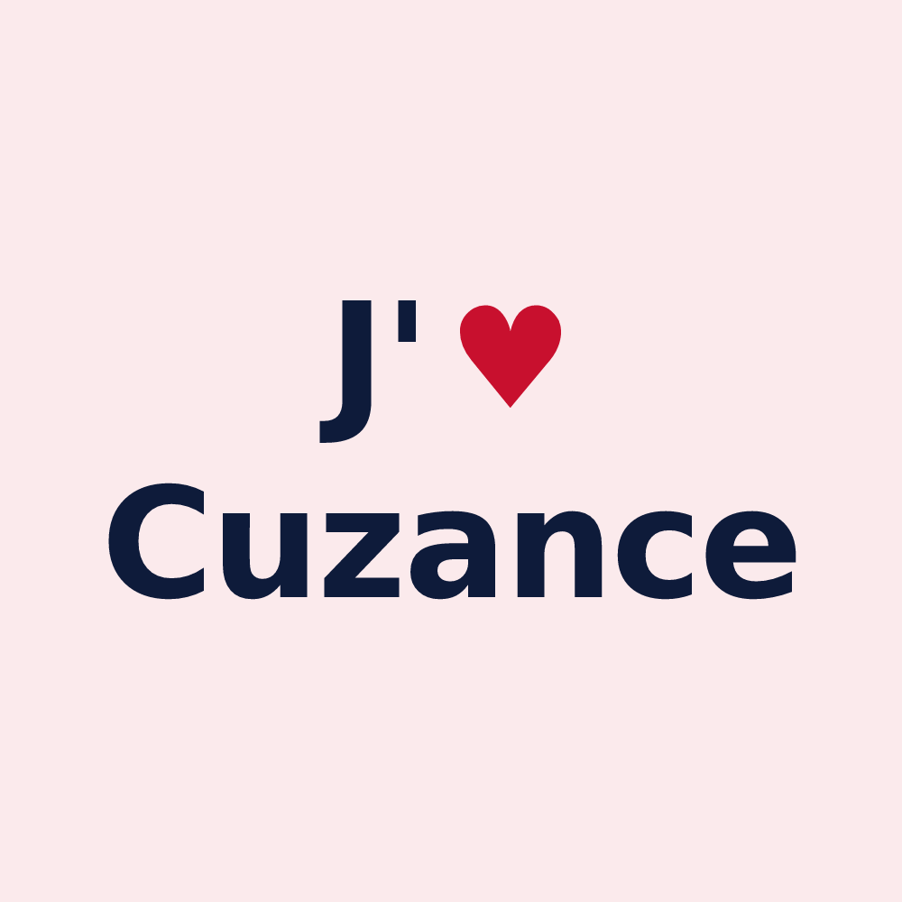Magnet personnalisé Cuzance — design J'aime Cuzance