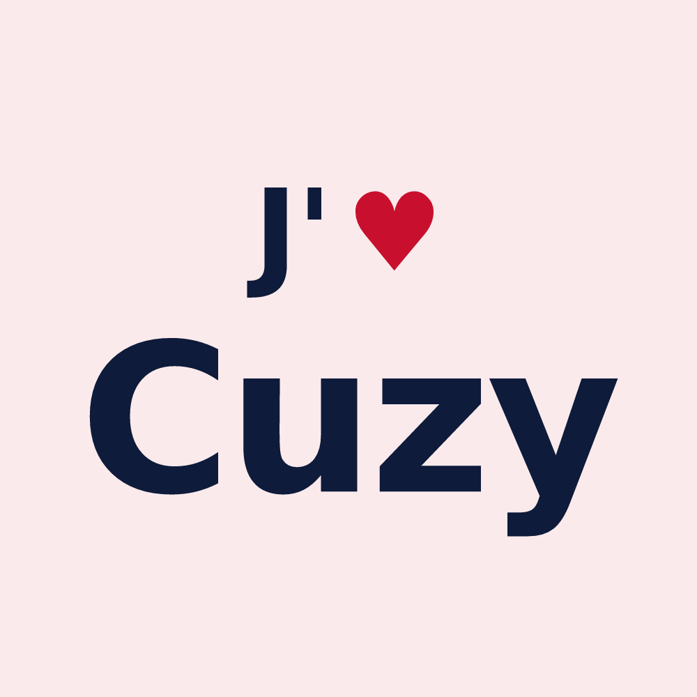 Magnet personnalisé Cuzy — design J'aime Cuzy