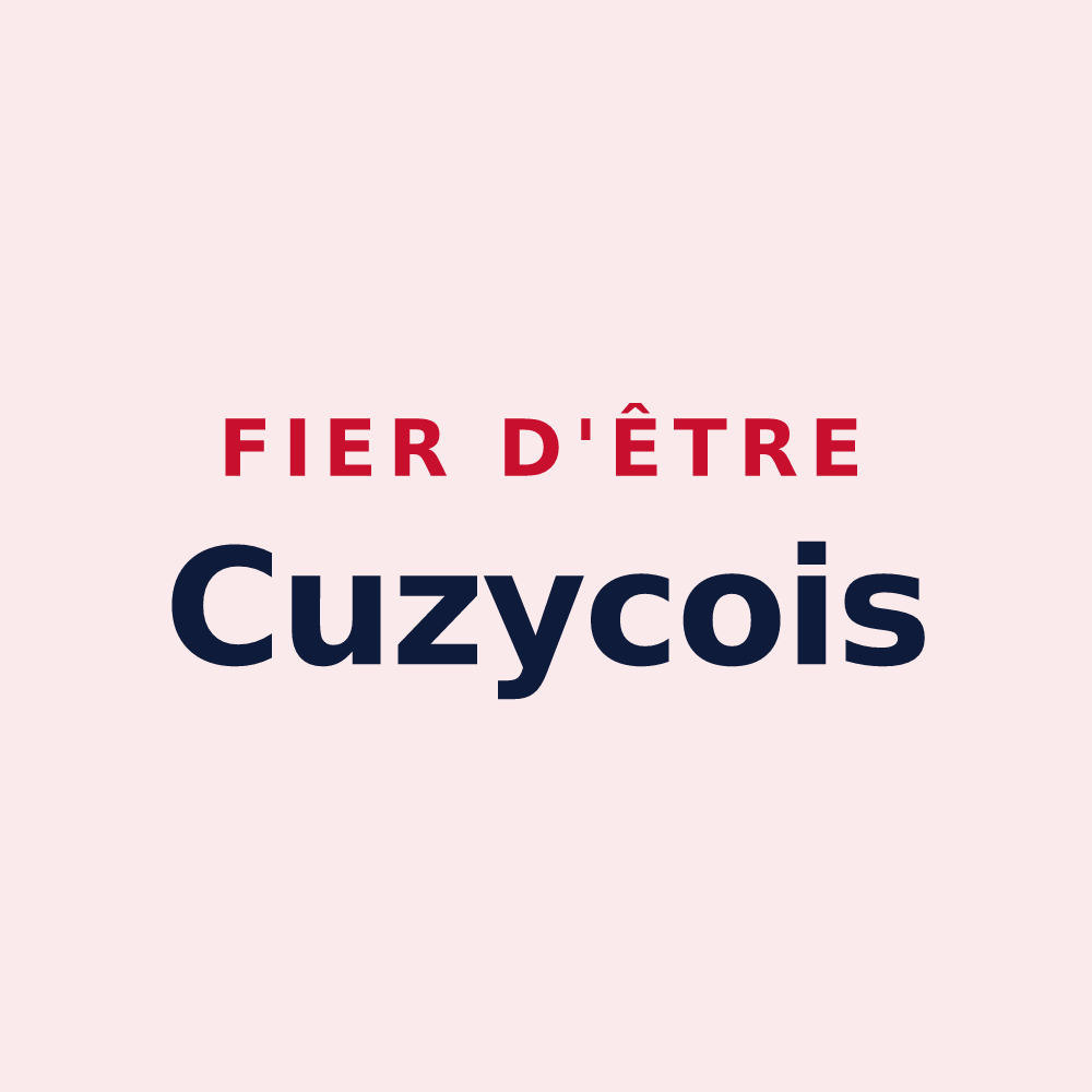 Magnet « Fier d'être Cuzycois » — design pour Cuzy