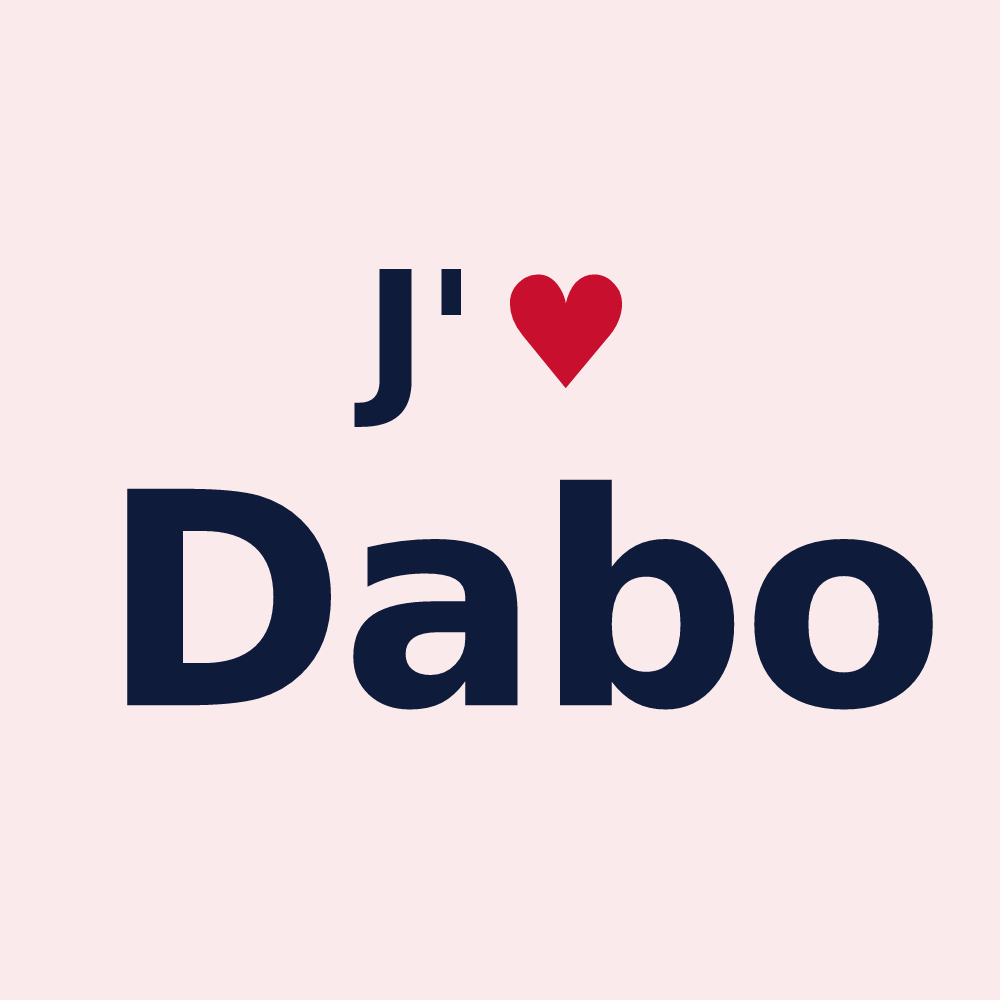 Magnet personnalisé Dabo — design J'aime Dabo