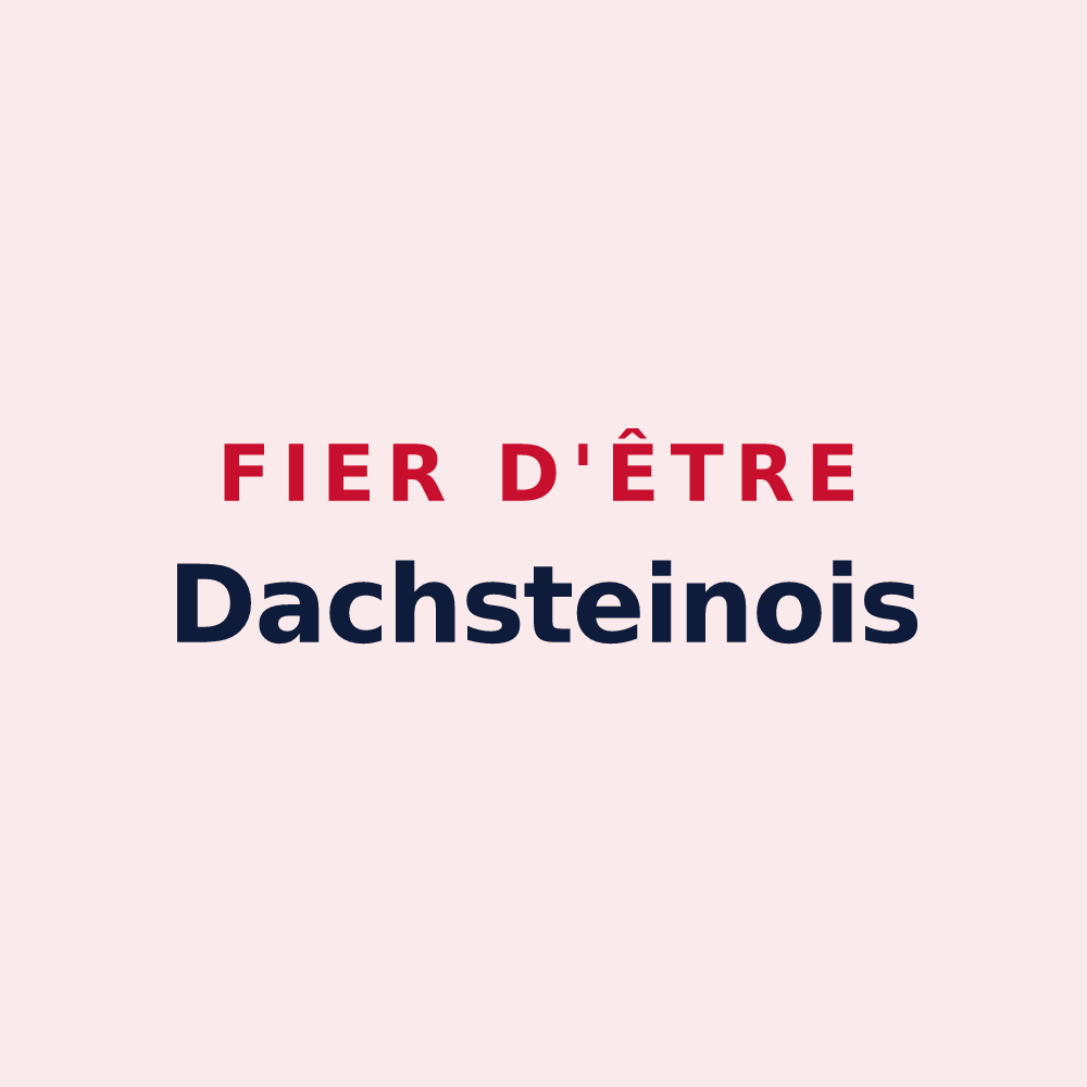 Magnet « Fier d'être Dachsteinois » — design pour Dachstein