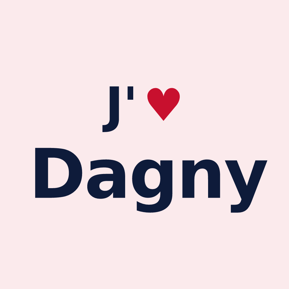 Magnet personnalisé Dagny — design J'aime Dagny