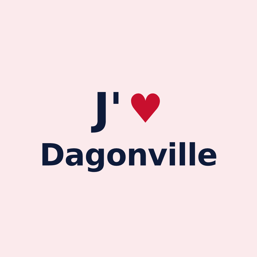 Magnet personnalisé Dagonville — design J'aime Dagonville