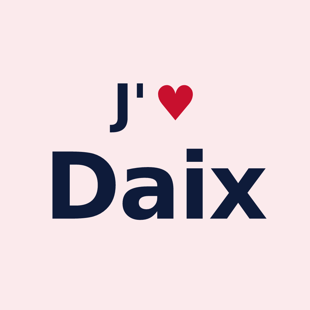 Magnet personnalisé Daix — design J'aime Daix