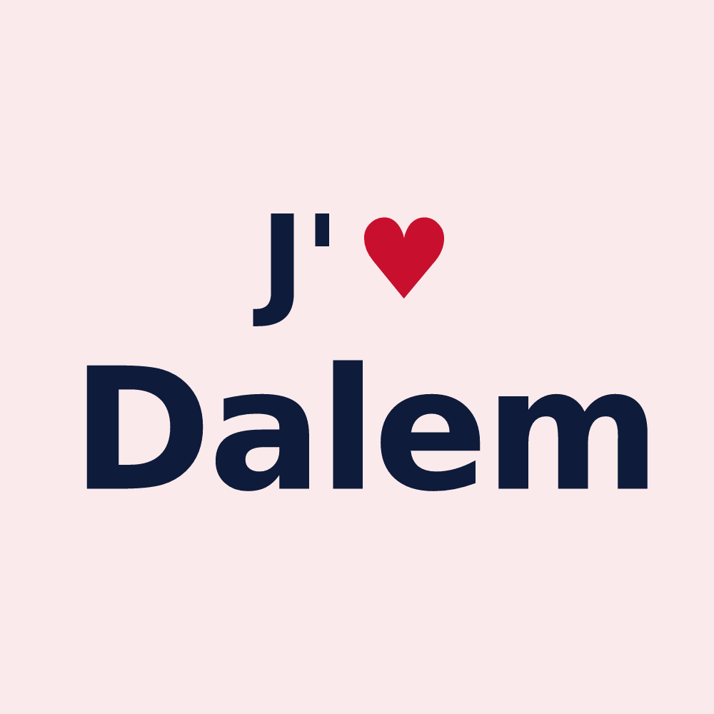 Magnet personnalisé Dalem — design J'aime Dalem