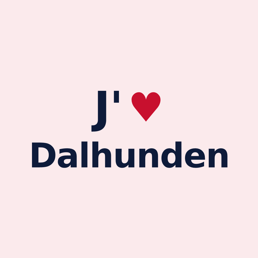 Magnet personnalisé Dalhunden — design J'aime Dalhunden