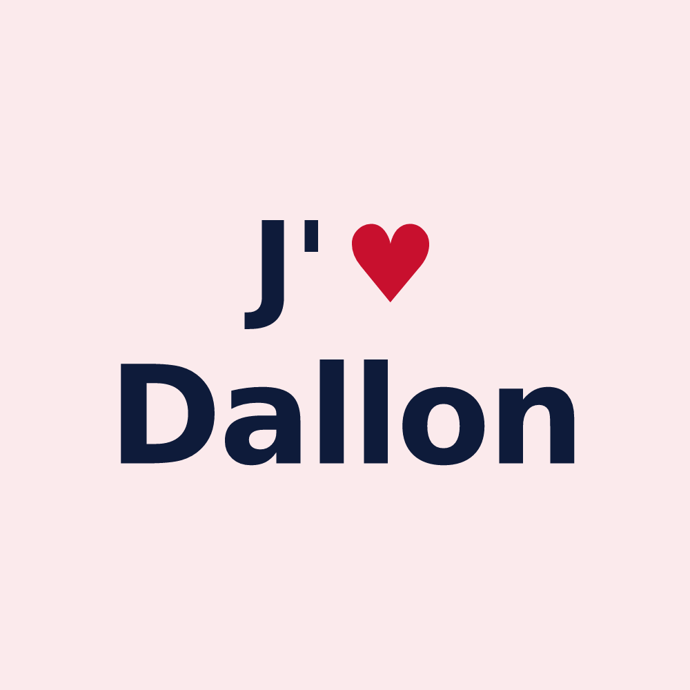 Magnet personnalisé Dallon — design J'aime Dallon