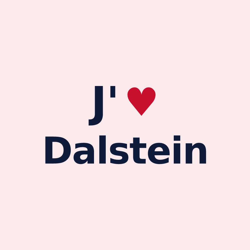 Magnet personnalisé Dalstein — design J'aime Dalstein