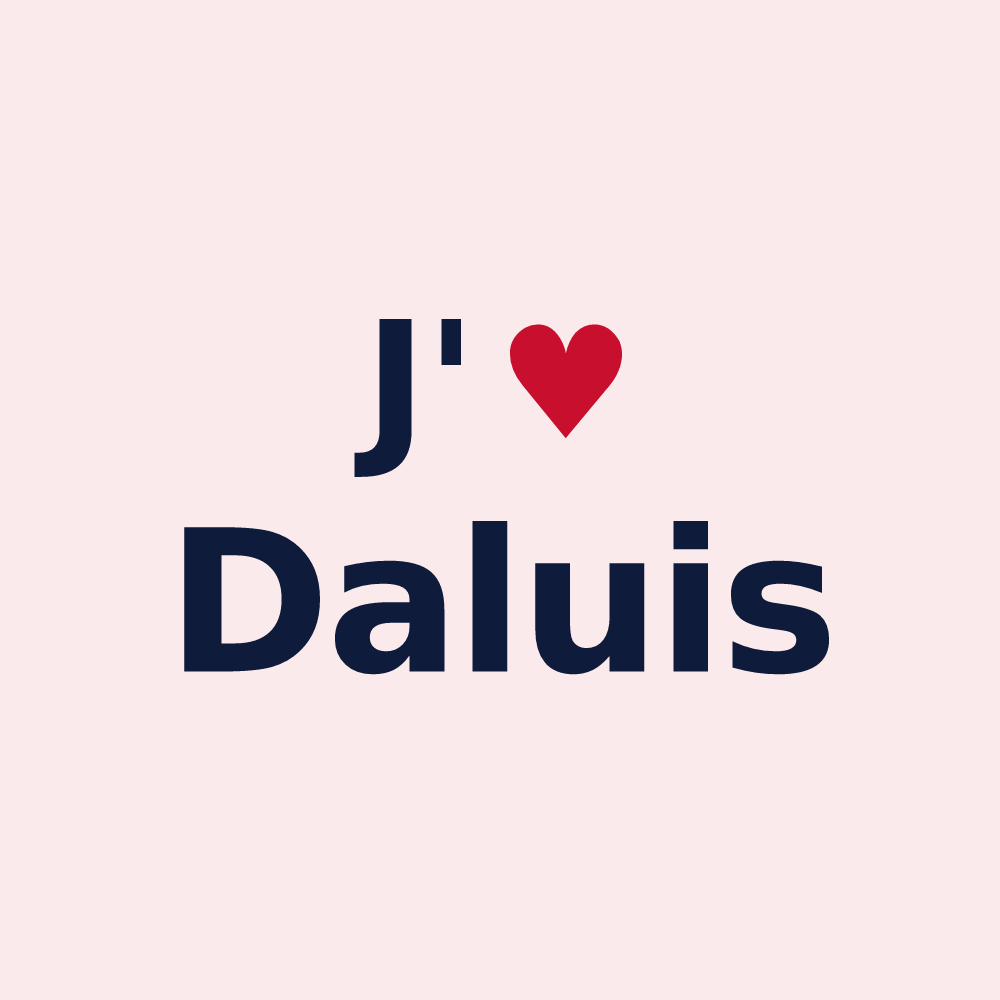 Magnet personnalisé Daluis — design J'aime Daluis