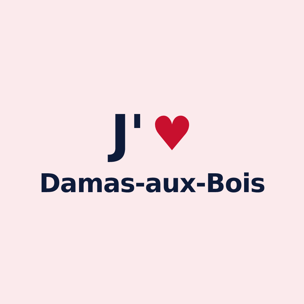 Magnet personnalisé Damas-aux-Bois — design J'aime Damas-aux-Bois