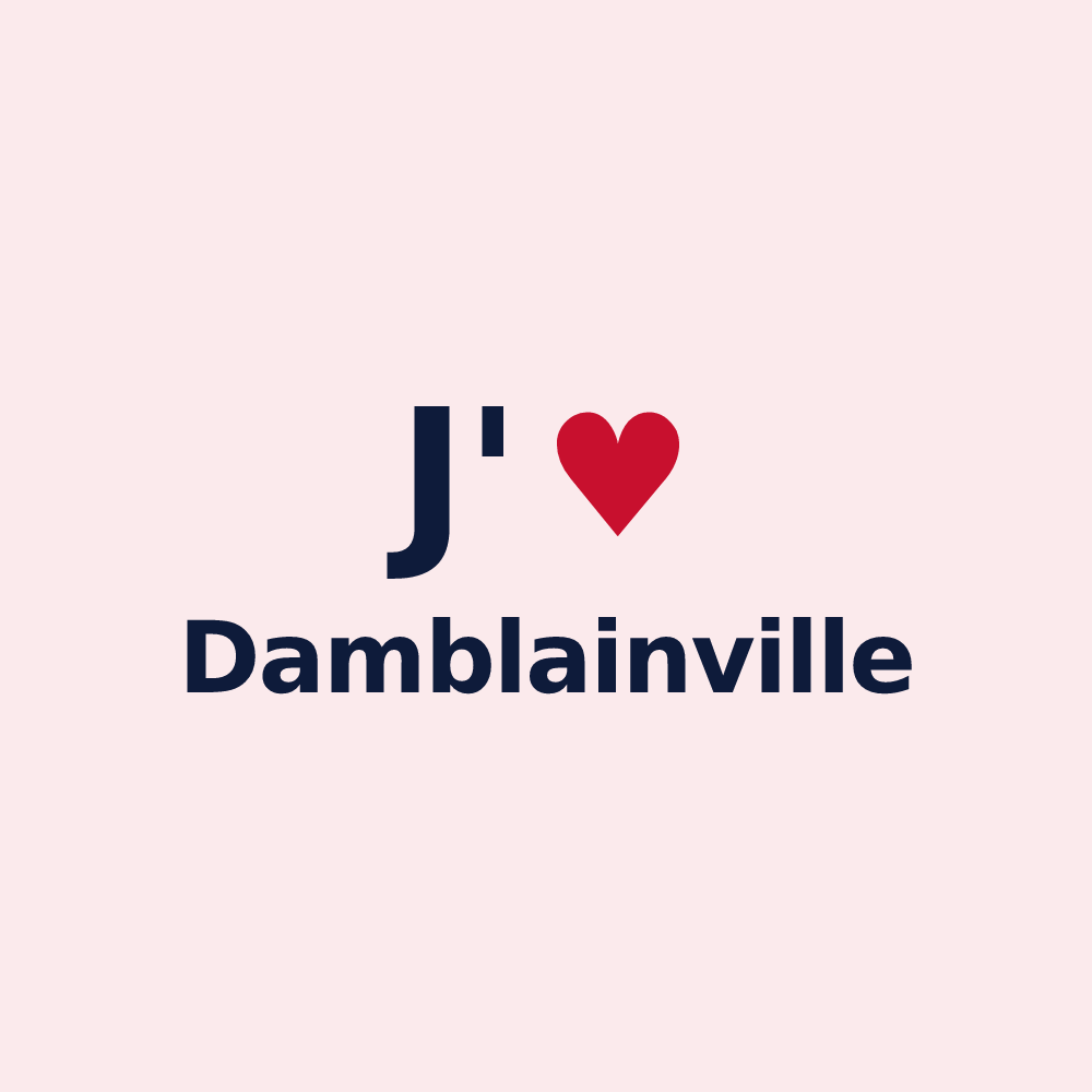 Magnet personnalisé Damblainville — design J'aime Damblainville